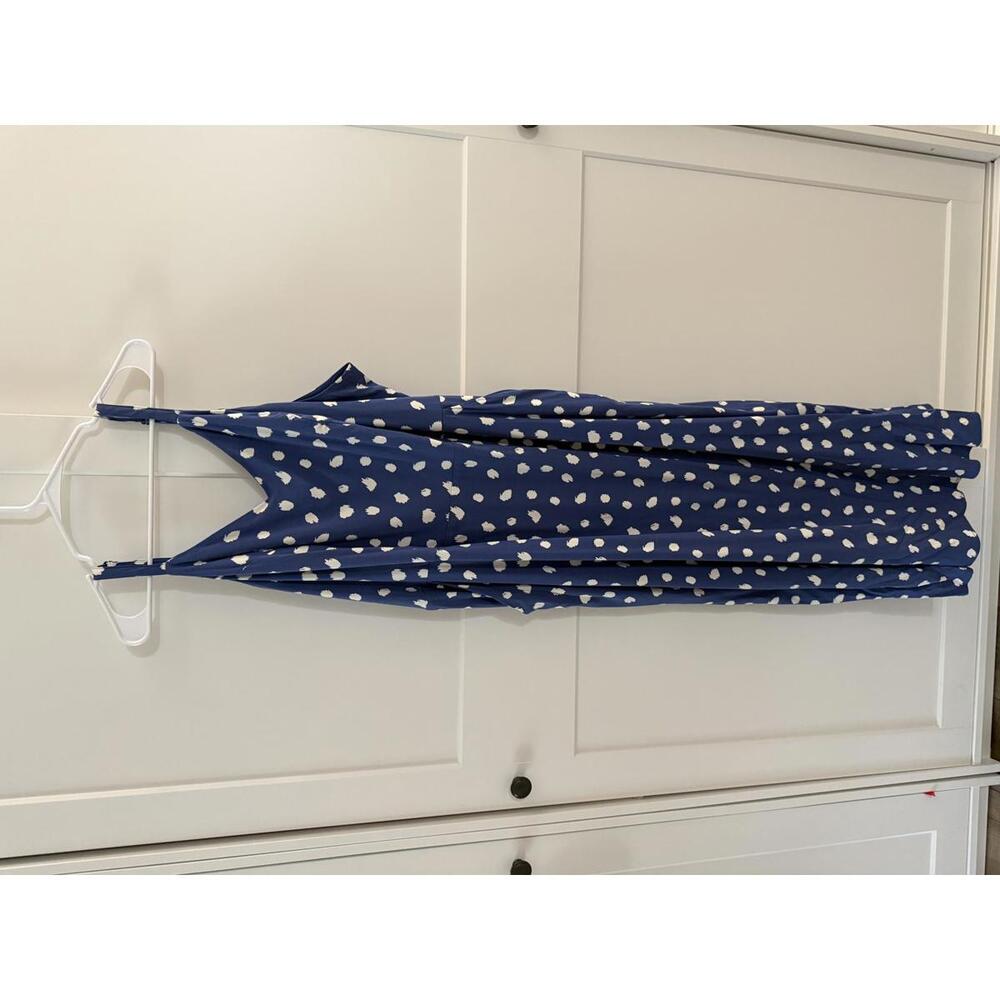 Hawthorn Blue Polka Dot Maxi Dress - 3X